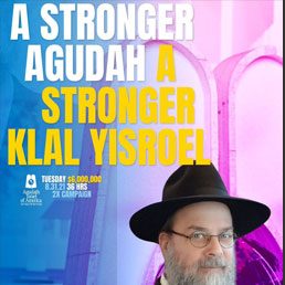 A Stronger Agudah. A Stronger Klal Yisroel.