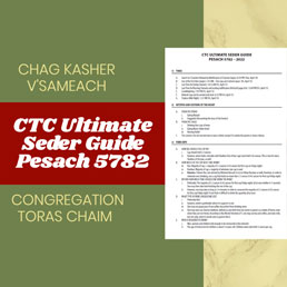 CTC Ultimate Pesach Seder Guide 5782 – 2022