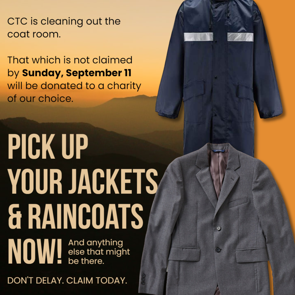 PICK UP YOUR JACKETS & RAINCOATS NOW!