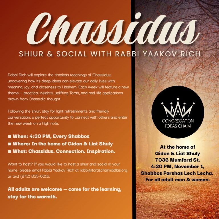 Chassidus: Shiur & Social with Rabbi Yaakov Rich